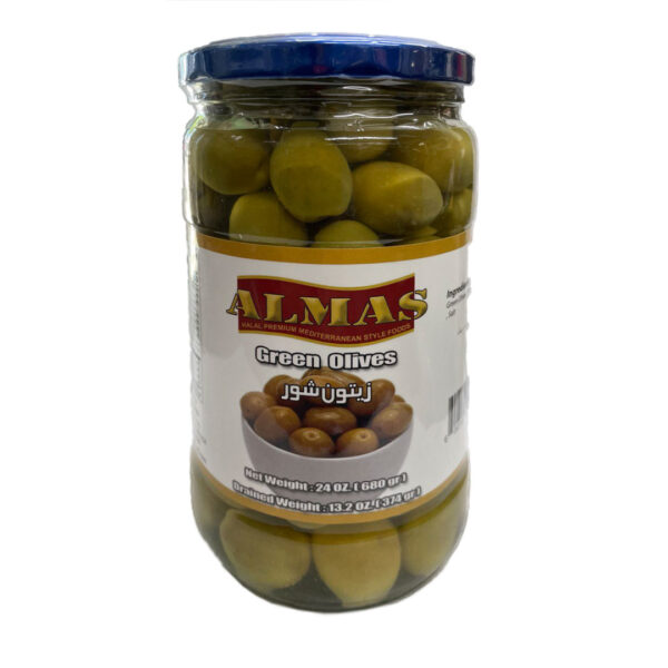 Almas Green Olives, 24 oz