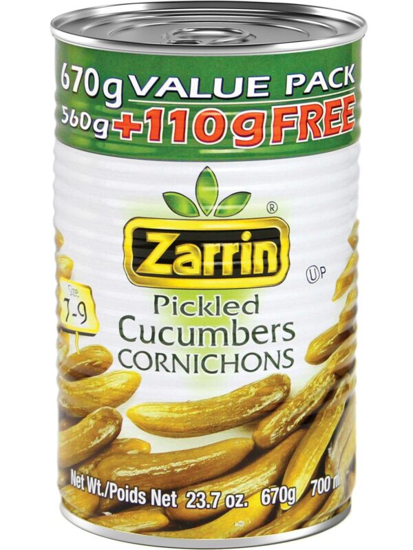 Zarrin Pickled Cucumbers Cornichons, 23.7 oz
