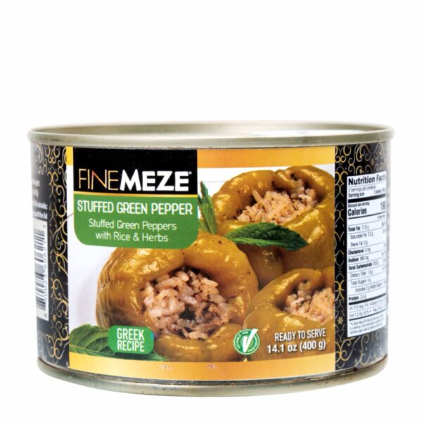 Fine Meze Stuffed Green Pepper Dolma With Rice & Herbs, 14.1 oz