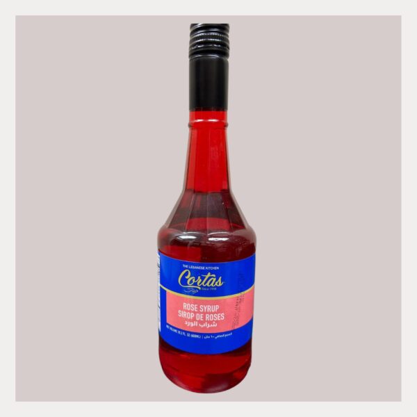 Cortas Rose Syrup, 19 oz