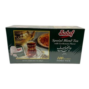 Sadaf Special Blend Tea with Cardamom Flavor, 100 Tea Bags