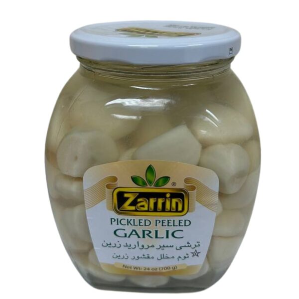 Zarrin Pickled Peeled Garlic, 24 oz