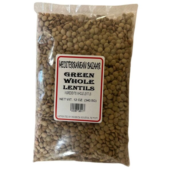 Whole Green Lentils, 12 oz