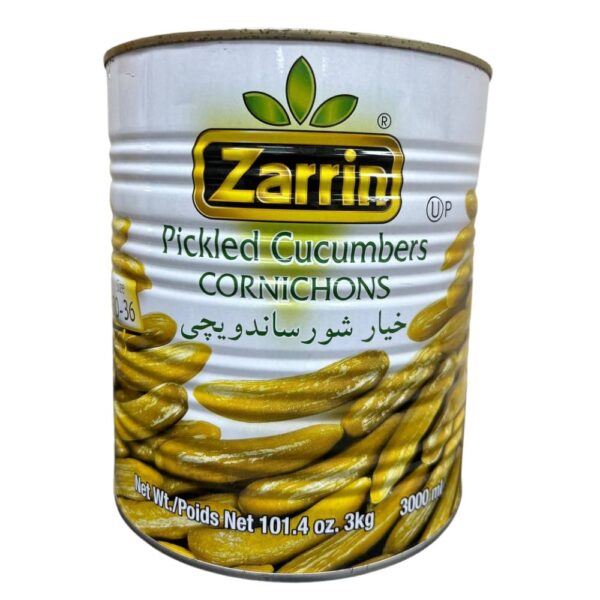 Zarrin Pickled Cucumbers Cornichons, 101.4 oz
