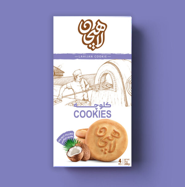 Coconut filling Lahijan kolooche , Contain 4 Cookies - Image 3