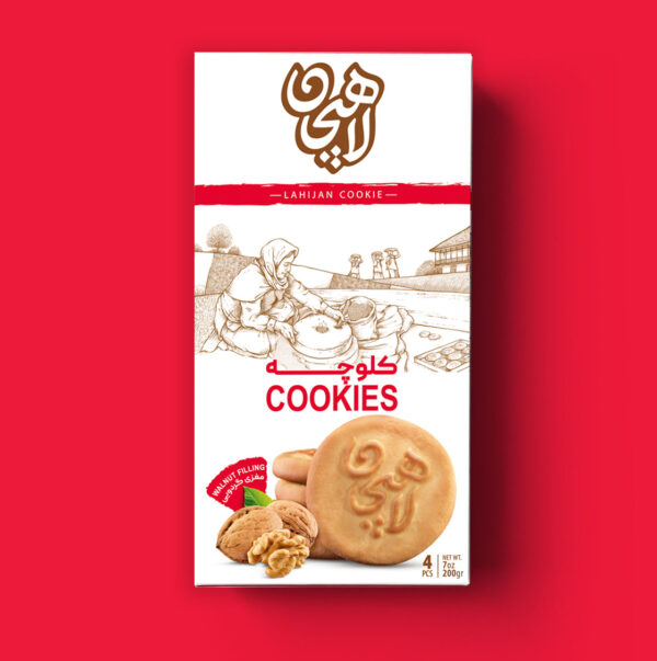 Walnut filling Lahijan kolooche, Contain 4 Cookies - Image 4